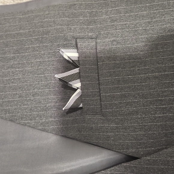 Chaps Boys 16 grey pinstripe dress pants, vest, tie, and bow tie - Picture 7 of 12